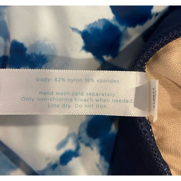 NWT Swim by Cacique Bathing Suit Swim Skirt Blue White Size 20 New - Picture 5 of 5